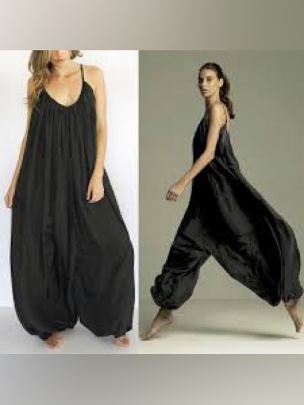 Kalita 100% Silk Balloon Jumpsuit Black Size S/M